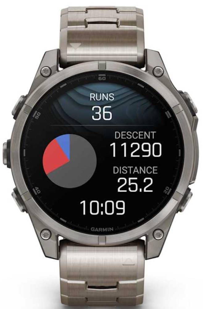 Garmin Fenix 8 AMOLED Sapphire 47мм Светло-серые с титановым ремешком