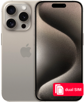 Изображение товара Apple iPhone 15 Pro 256 ГБ SIM + SIM Натуральный титан Б/У "Отличный" Изображение товара Apple iPhone 15 Pro 256 ГБ SIM + SIM Натуральный титан Б/У "Отличный"