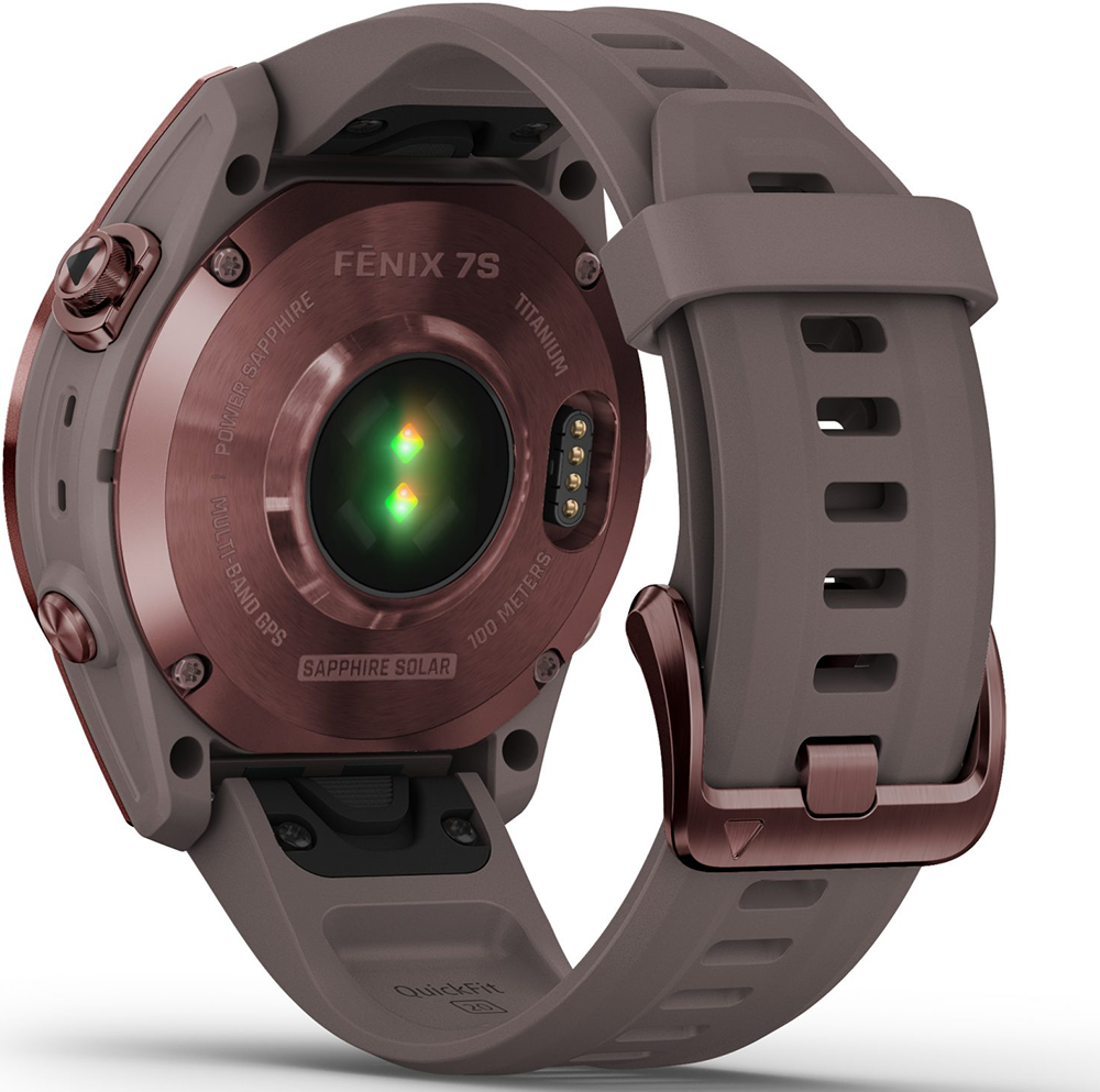 Garmin Fenix 7S Sapphire Solar Dark Bronze Titanium Бронзовые