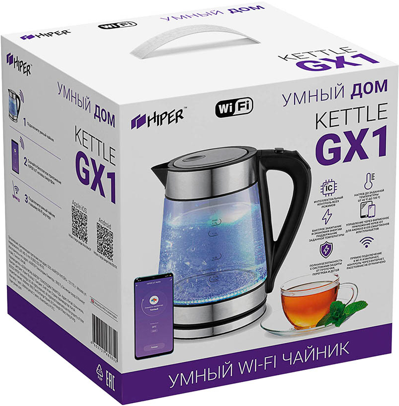 HIPER IoT Kettle GX1 стекло