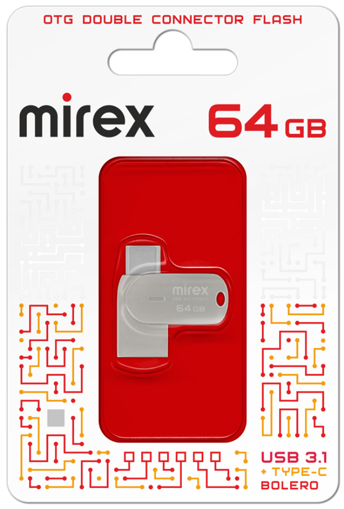 Mirex Bolero 64GB Type-C-USB A Серый