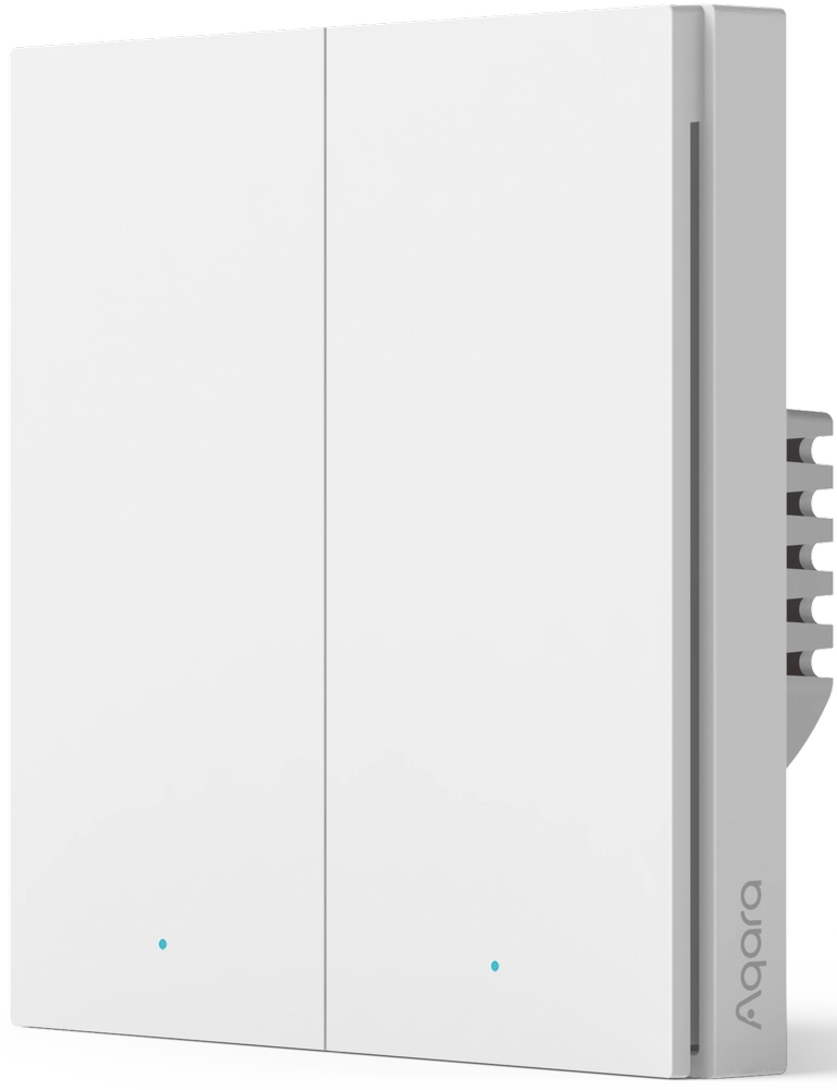 Aqara Smart Wall Switch H1 EU настенный двухклавишный Белый (WS-EUK02)