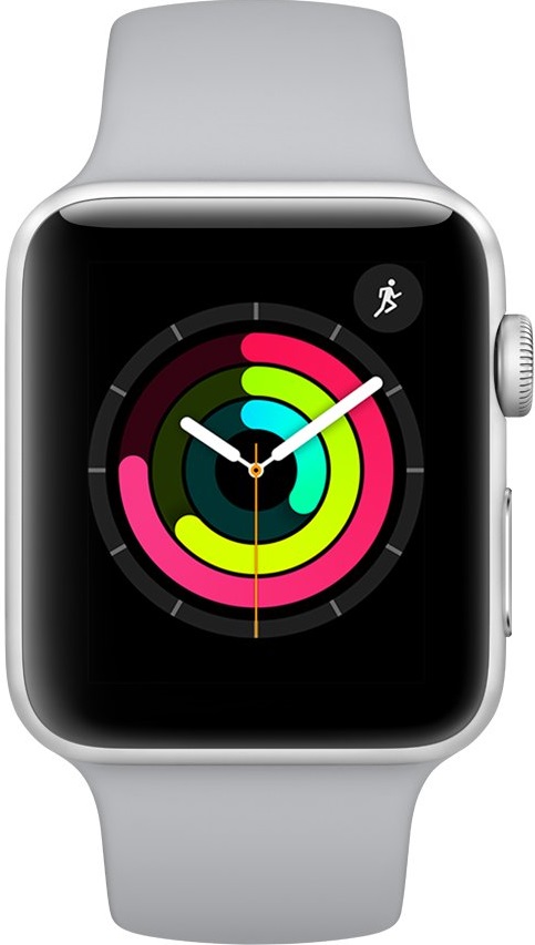 Apple Watch Series 3 42 мм серебряный + ремешок дымчатый (MQL02RU/A)