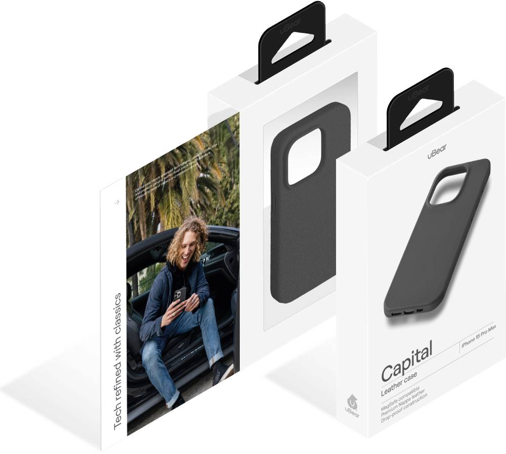 uBear Capital Case для iPhone 15 Pro Max с MagSafe Черный
