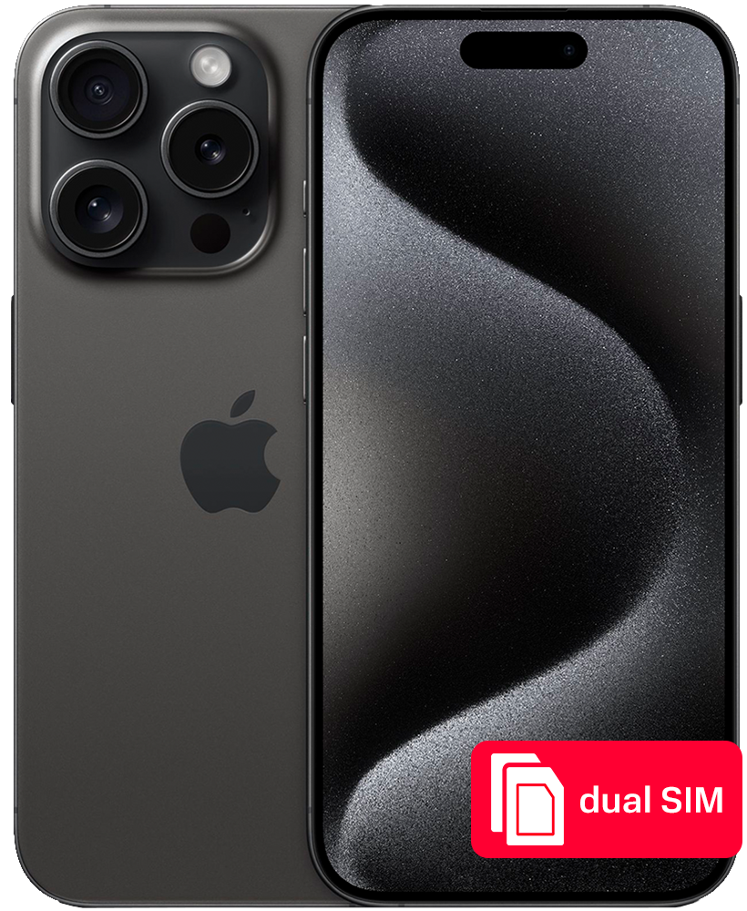 Смартфон Apple iPhone 15 Pro 256Gb SIM + SIM Черный титан: купить