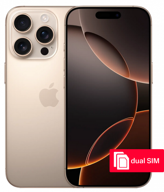 Изображение товара Apple iPhone 16 Pro 128Gb SIM + SIM Desert Titanium