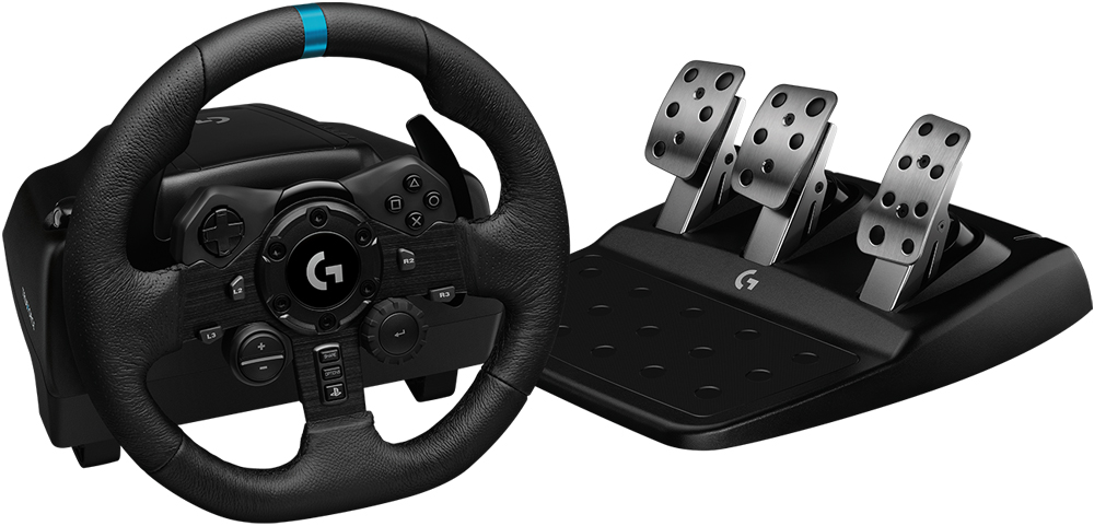 Logitech G923 Racing Wheel and Pedals for PS4 and PC Black