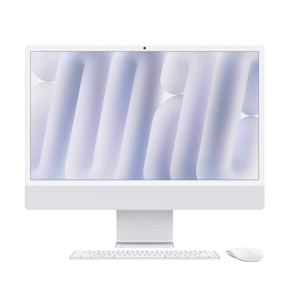Apple iMac 24" 2024 M4 8C CPU 16/256 Гб macOS Серебристый (MWUC3)