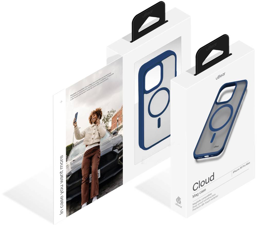 uBear Cloud Mag Case для iPhone 15 Pro Max Синий