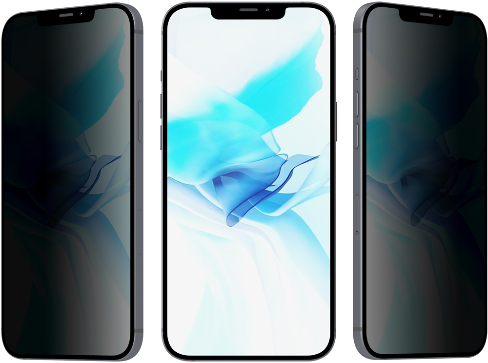 uBear Privacy iPhone 12 Pro Max 2.5D черная рамка