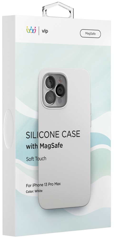 VLP iPhone 13 pro max Silicone Case MagSafe White