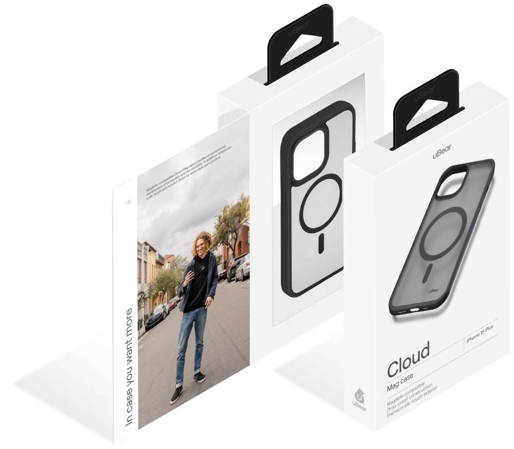uBear Cloud Mag Case для iPhone 15 Plus Черный