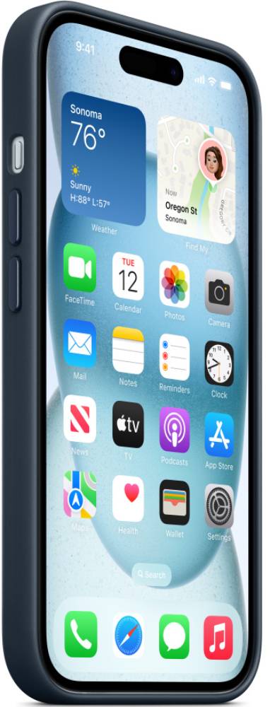 Apple iPhone 15 FineWoven Case with MagSafe Тихоокеанский синий