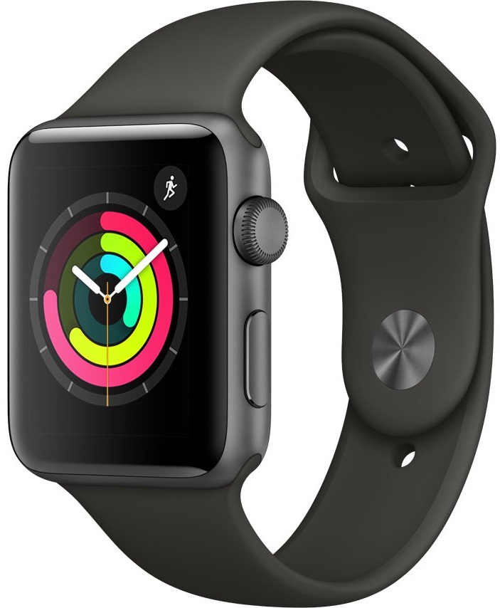 Apple Watch Series 3 42 мм серый космос + ремешок серый (MR362RU/A)