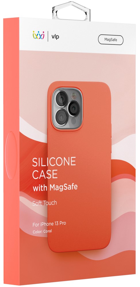 VLP iPhone 13 pro Silicone Case MagSafe Coral