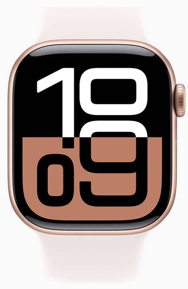 Apple Watch Series 10 GPS 46мм корпус из алюминия Rose gold+ремешок Sport Band light blush (M/L)