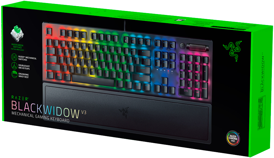 Razer BlackWidow V3 Green Switch проводная игровая Black
