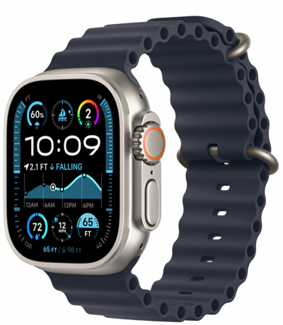 Изображение товара Apple Watch Ultra 2 (2024) Natural Titanium +ремешок Ocean Band Navy