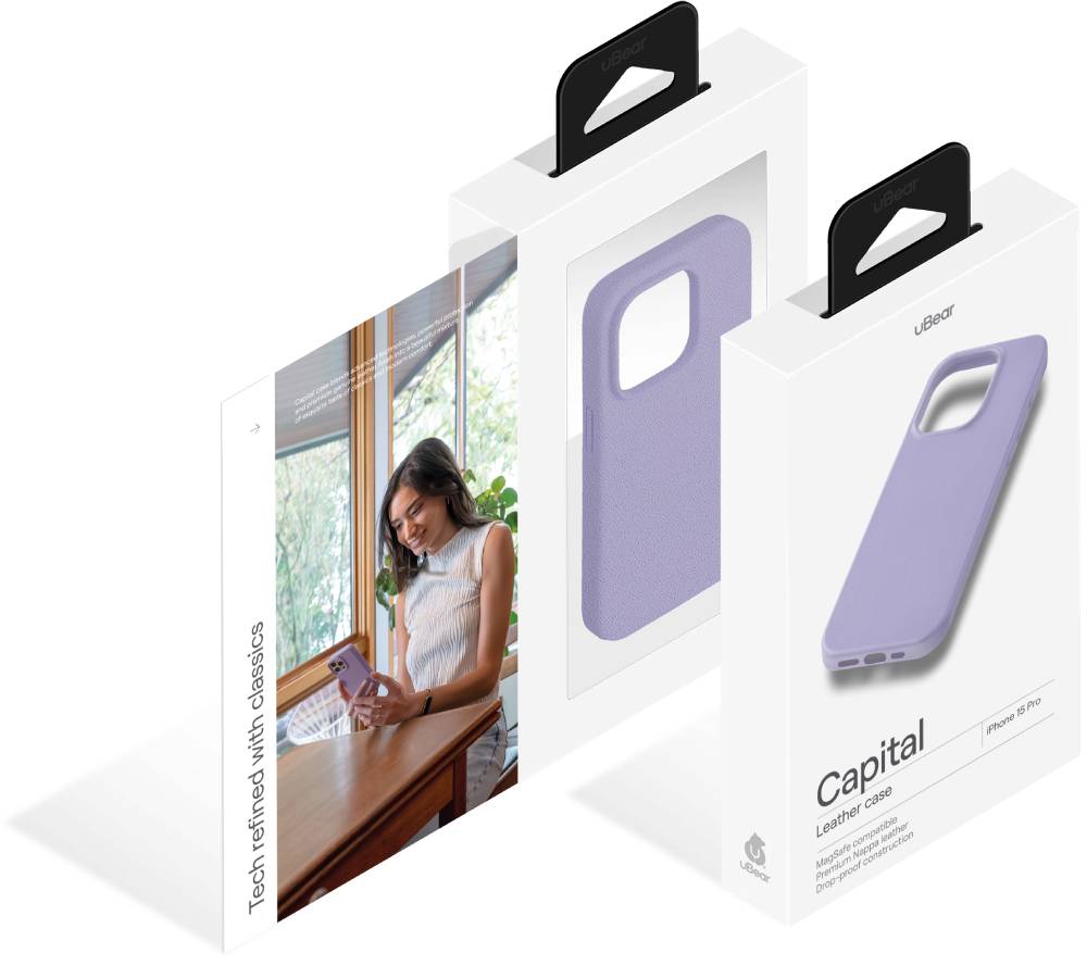 uBear Capital Case для iPhone 15 Pro с MagSafe Лаванда