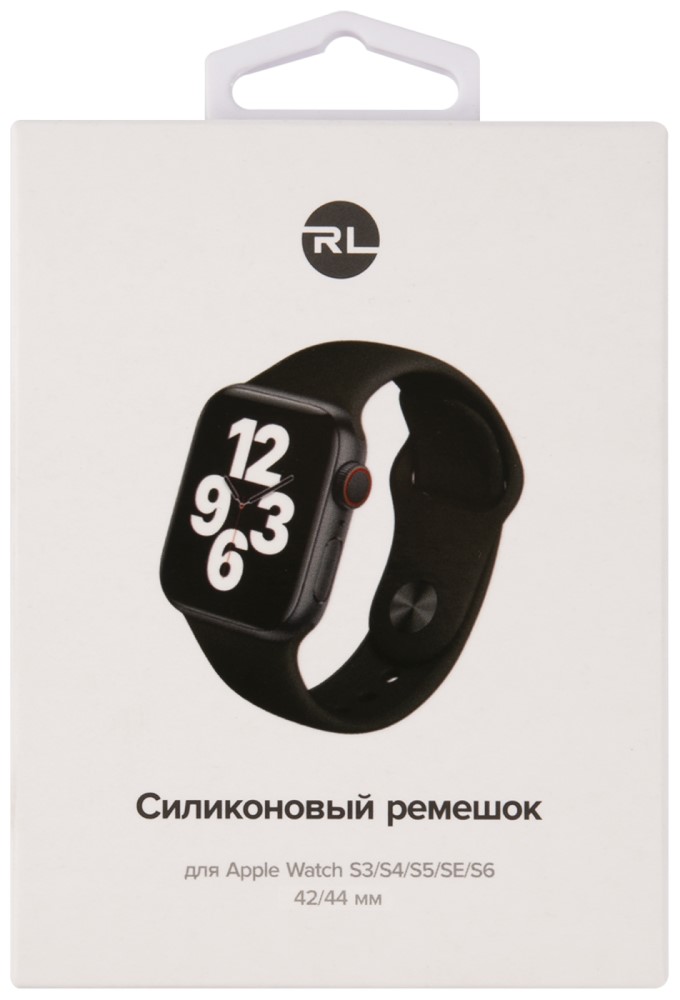 RedLine Apple Watch 42/44мм силиконовый Black