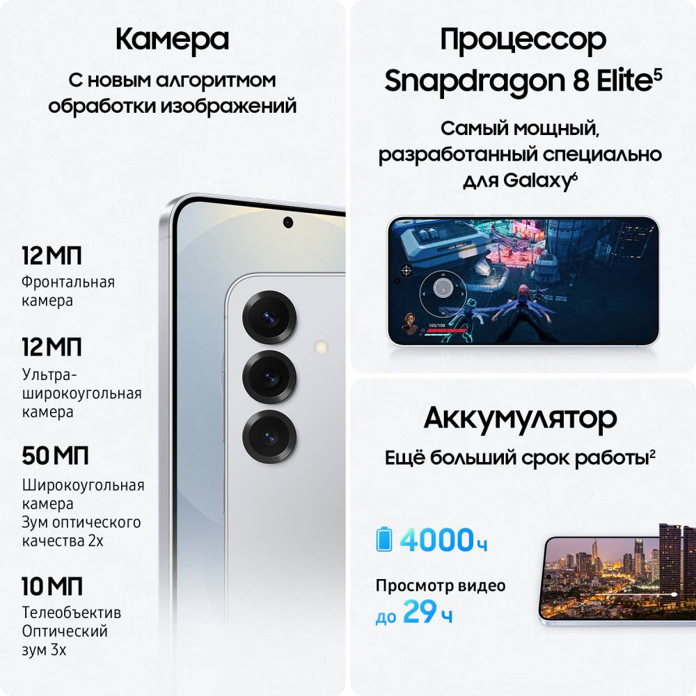 Samsung Galaxy S25 12/256 Гб 5G Голубой (S931)
