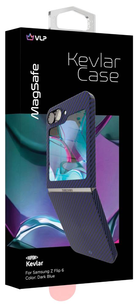 VLP Kevlar Case с MagSafe для Samsung Galaxy Z Flip6 Темно-синий