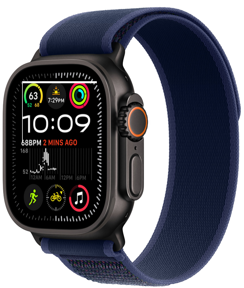 Apple Watch Ultra 2 (2024) Black Titanium +ремешок Alpine Loop navy