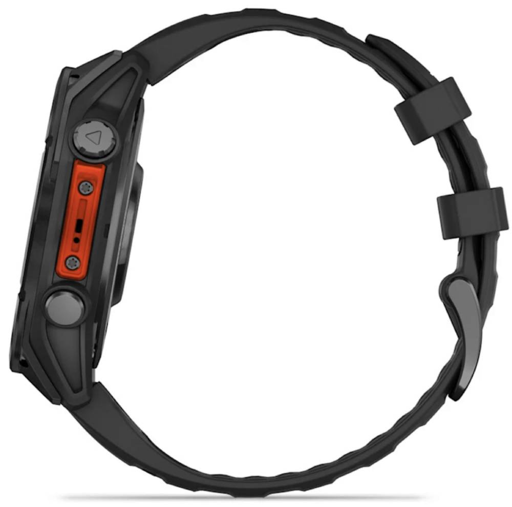 Garmin Fenix 8 AMOLED 47мм Серые с черным ремешком