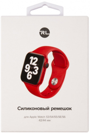 Изображение товара Силиконовый ремешок для Apple Watch 42/44 мм RedLine универсальный гипоаллергенный