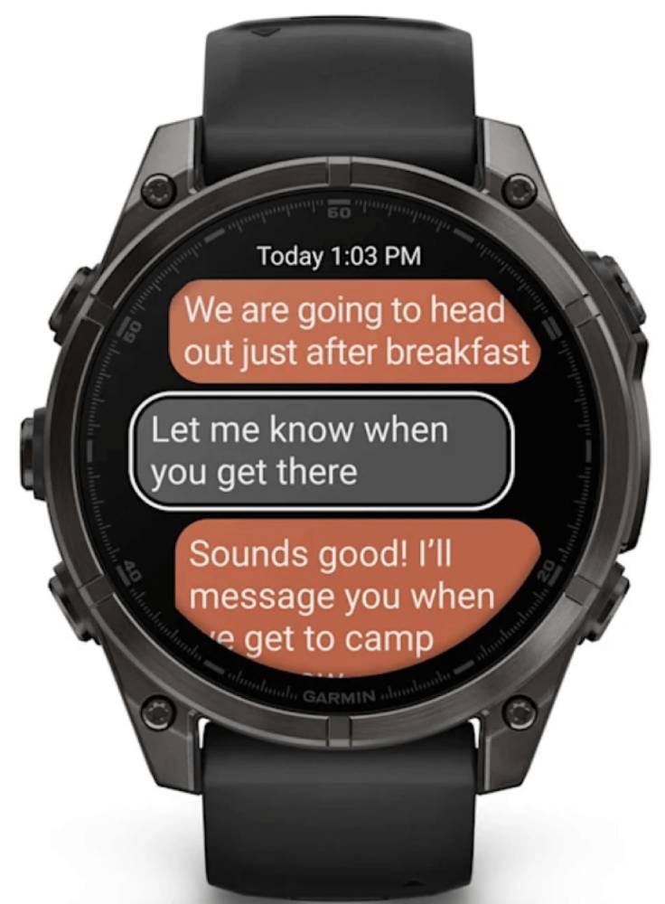 Garmin Fenix 8 AMOLED Sapphire DLC 47мм Черные с силиконовым ремешком