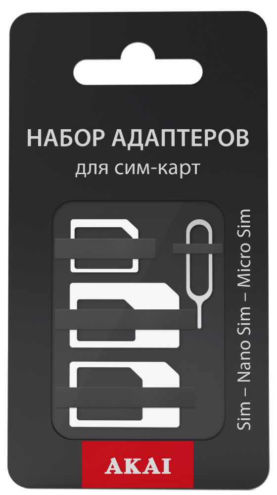 Akai SA-001 nanoSIM/microSIM/SIM + извлекатель