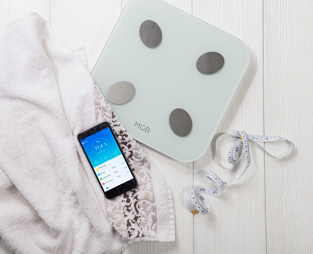 MGB Body fat scale Glass Edition White