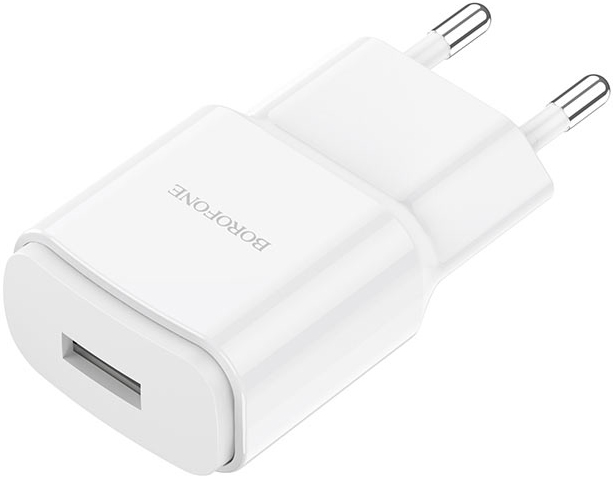 Borofone BA48A Orion 1xUSB2.1А дата-кабель Type-C 1м White