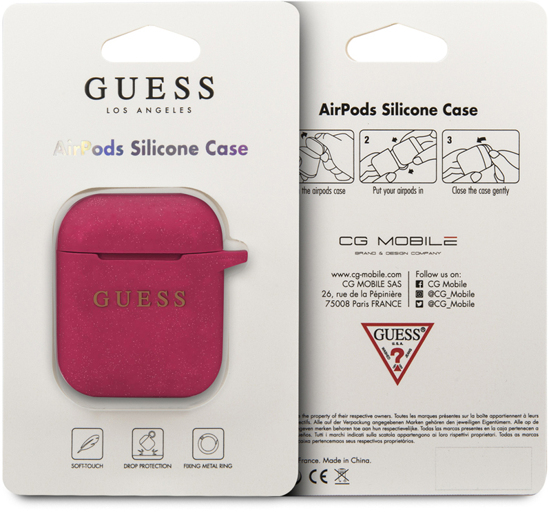 Guess Airpods 2 Glitter Fuchsia