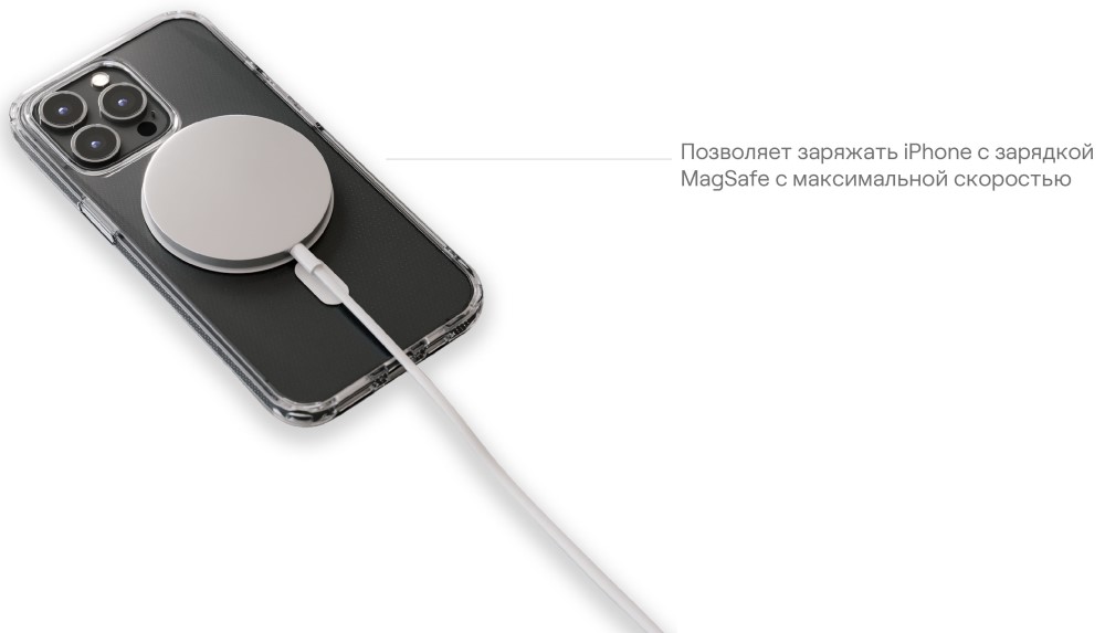 uBear Real Mag Case для iPhone 14 MagSafe Прозрачный (CS167TT61RL-I22M)