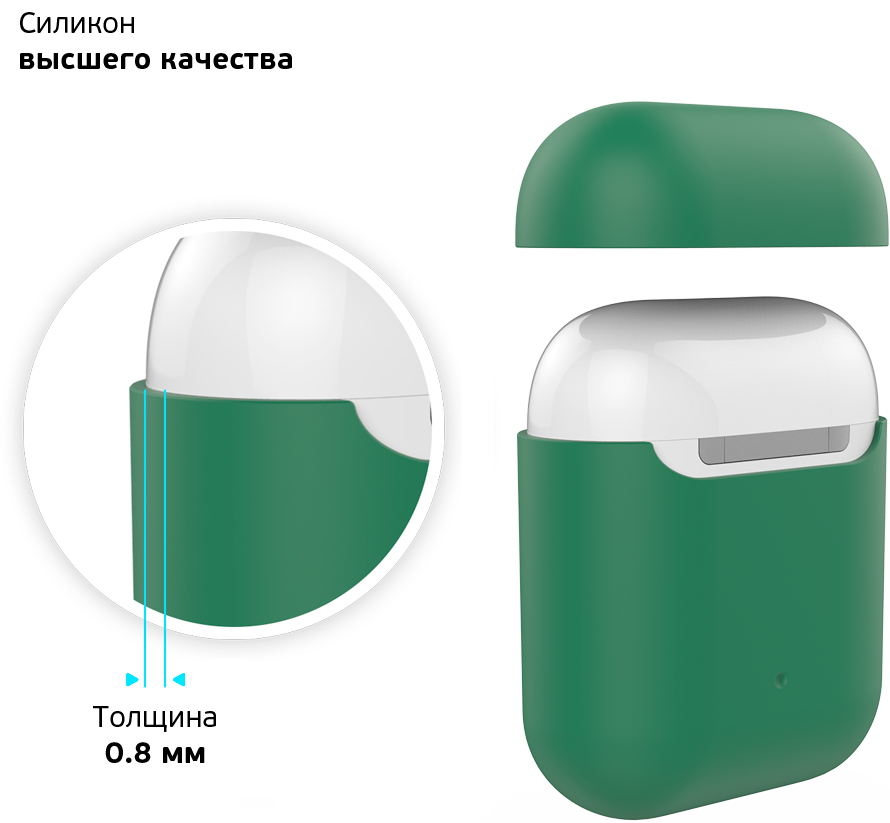 Deppa AirPods 2 Ultra Slim Dark Green