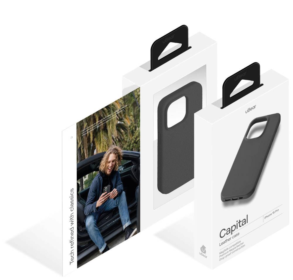 uBear Capital Case для iPhone 15 Pro с MagSafe Черный