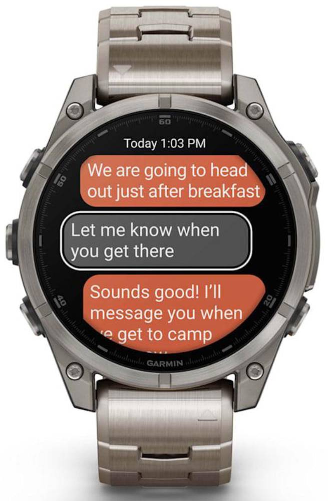 Garmin Fenix 8 AMOLED Sapphire 47мм Светло-серые с титановым ремешком