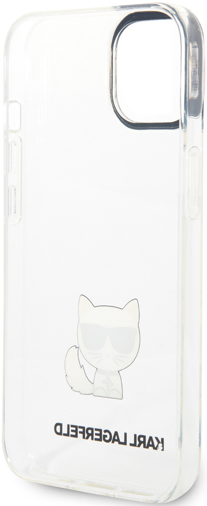 Karl Lagerfeld iPhone 14 Plus Choupette Body Logo and Black Camera Outline Прозрачный KLHCP14MCTTR