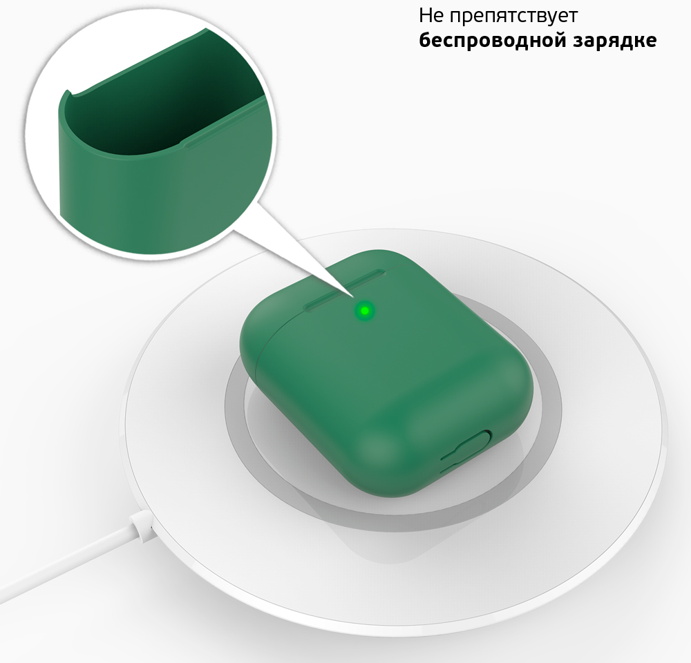 Deppa AirPods 2 Ultra Slim Dark Green