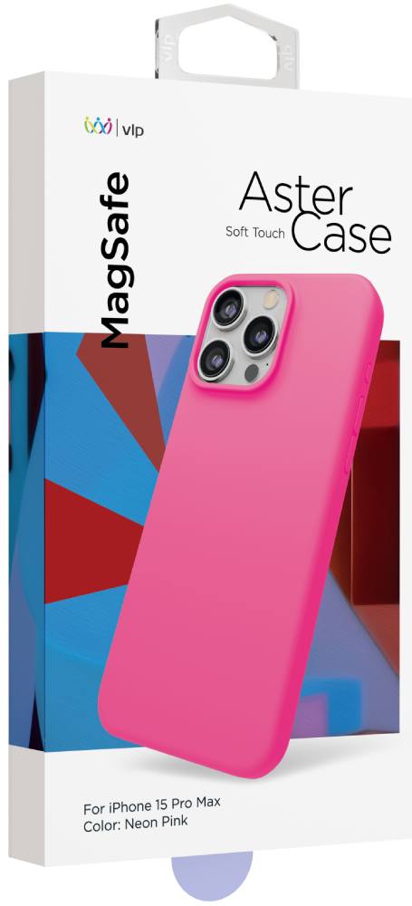 VLP Aster Case с MagSafe для iPhone 15 Pro Max Ярко-розовый