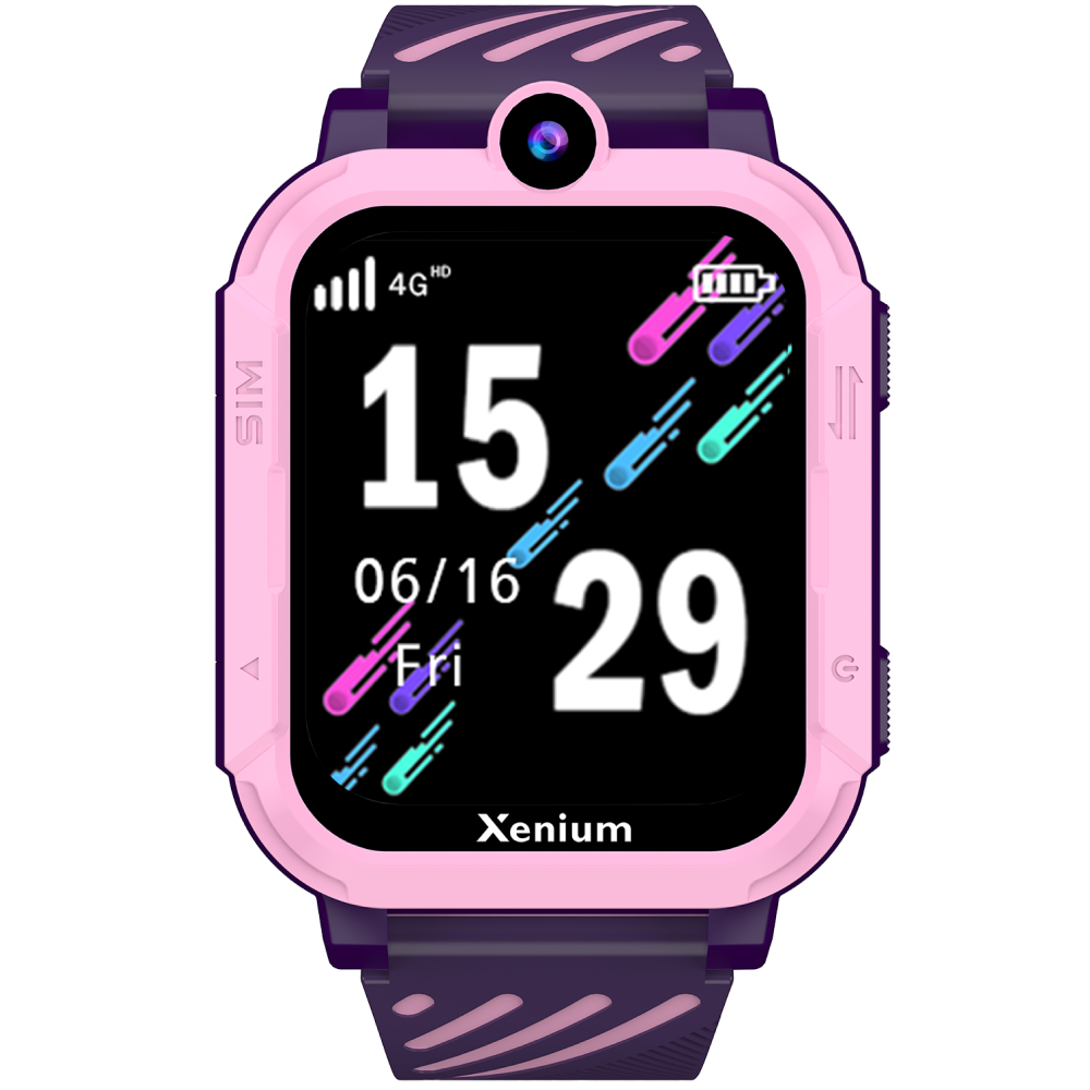Изображение товара Xenium W600 умные детские часы с GPS и камерой, розовые, IP67