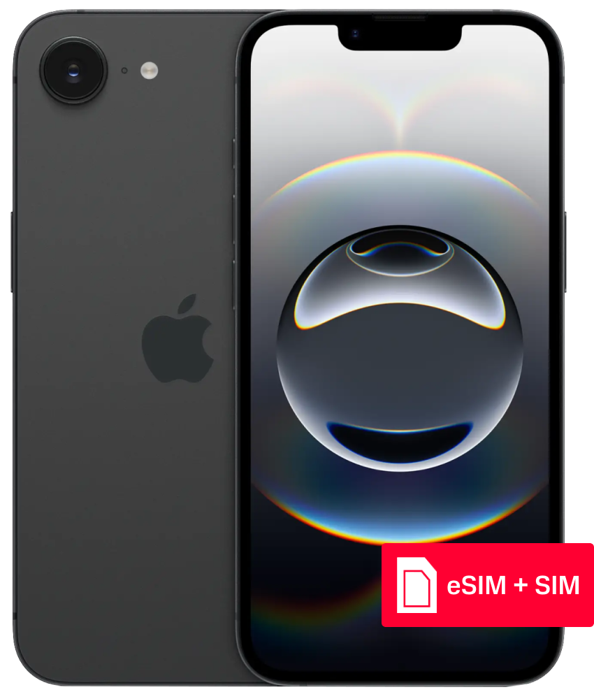 Apple iPhone 16e 128 Гб eSIM + SIM Черный