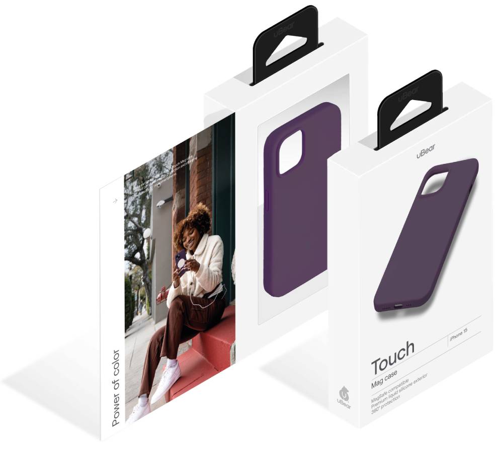 uBear Touch Mag Case для iPhone 15 Темно-фиолетовый