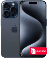 Изображение товара Apple iPhone 15 Pro 128 ГБ SIM+SIM Синий титан Б/У "Отличный"