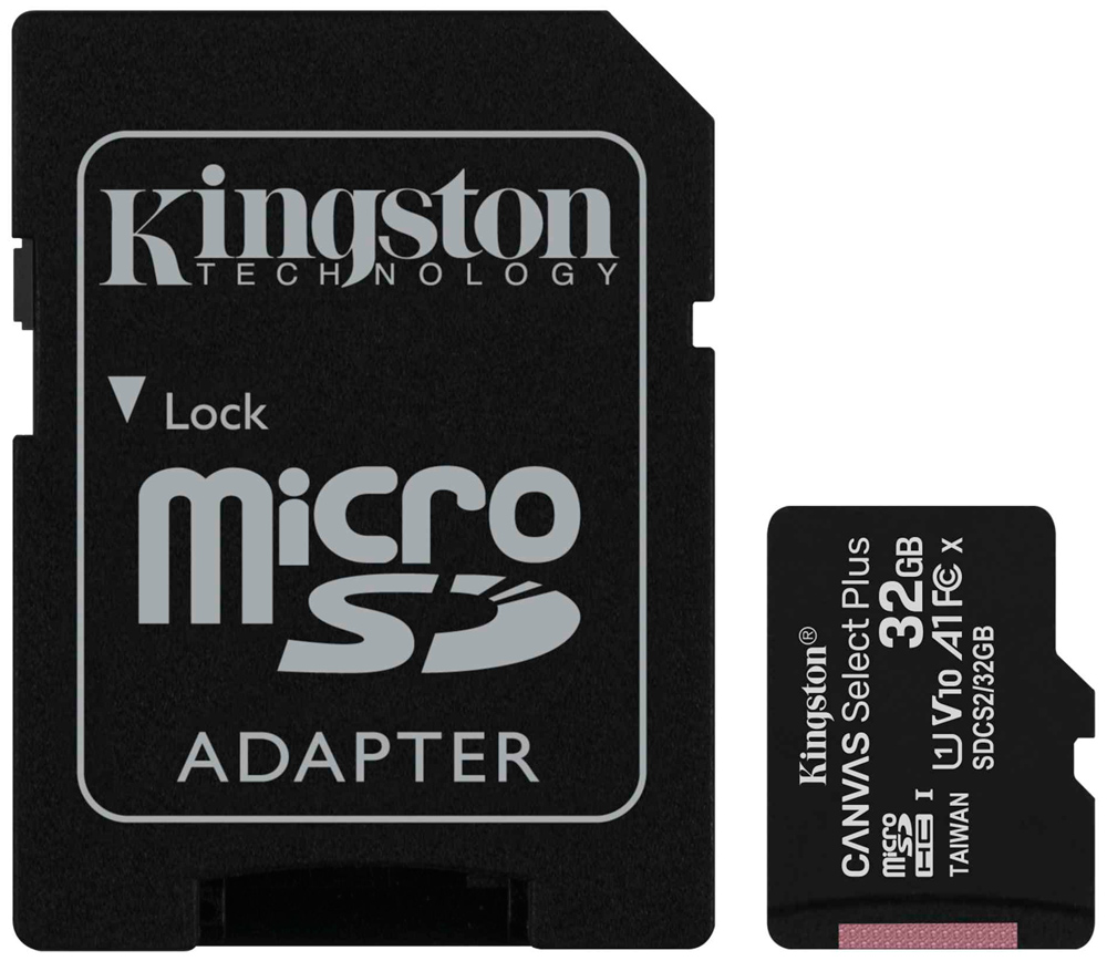 Карта памяти Kingston microSDHC 8Gb Class10 Kingston (SDCIT2/8GB) + адаптером