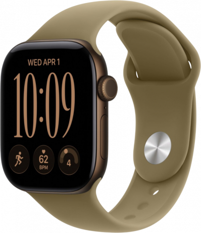 Изображение товара Apple Watch Series 12 GPS 42 мм Dark bronze aluminum+ремешок Olive Sport Band (S/M)