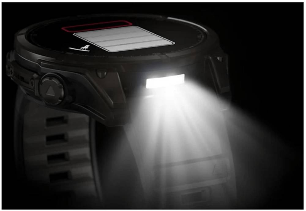 Garmin Fenix 8 AMOLED Sapphire DLC 47мм Черные с силиконовым ремешком