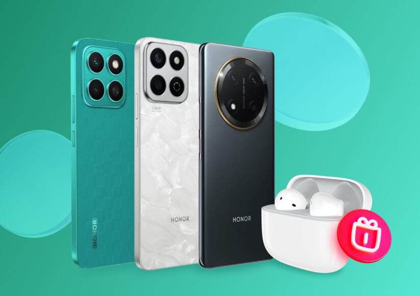 Наушники в подарок при покупке в комплекте со смартфоном HONOR