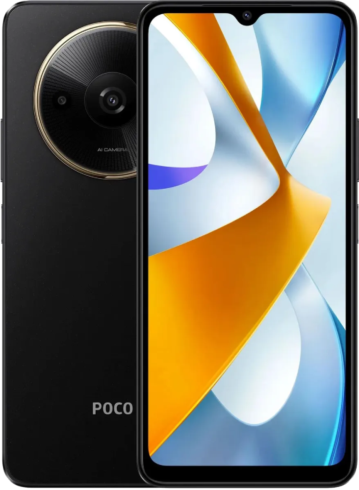 Смартфон POCO C61 3/64 Гб LTE Черный: купить по цене 4 990 рублей